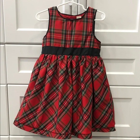 Oshkosh Red Plaid Dress / Iris & Ivy Cardigan – Size 3T - Picture 3 of 11